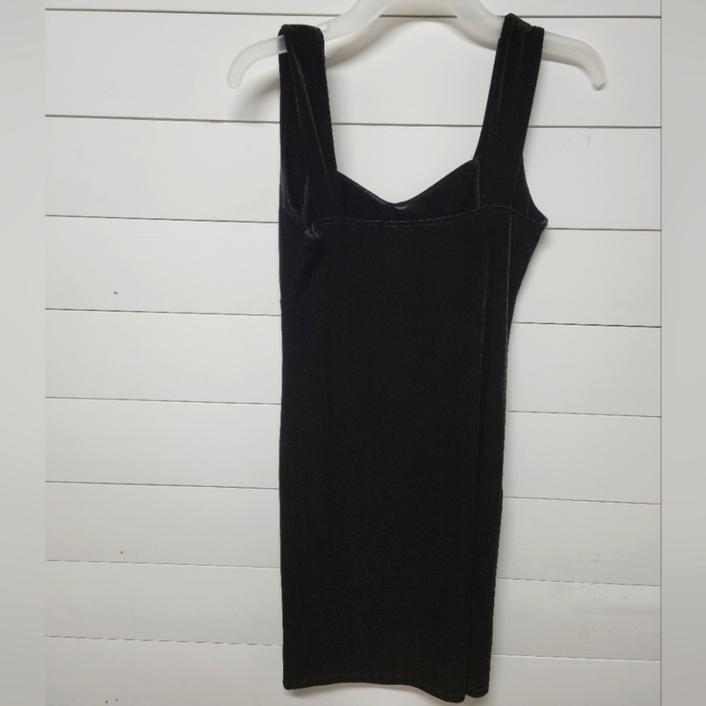 Forever 21 Velvet Black Bodycon Mini Dress - Picture 3 of 7